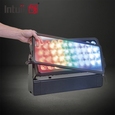 40 * 10W RGBW LED للخارج مدينة لون ضوء شعاع غسيل تأثير الشريط المقاوم للماء غسالة الحائط أضواء الفيضانات IP65 DMX512 وضع التحكم