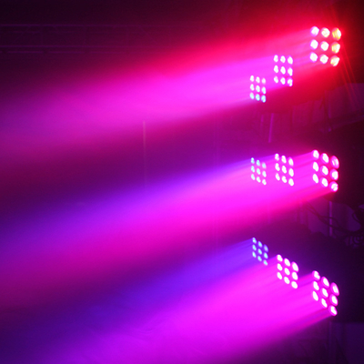 مصباح مصفوفة LED احترافي 3 × 3 9 × 10 وات RGBW 4 في 1 مصباح متحرك رئيسي لديسكو ديسكو