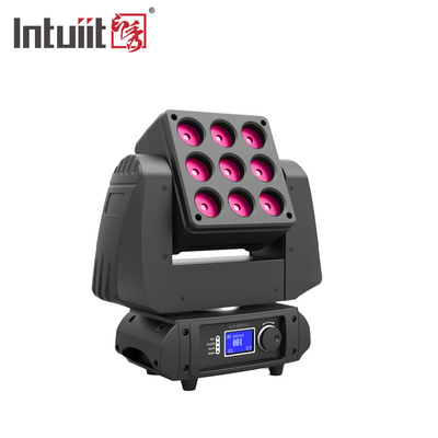 IP20 LED المرحلة الخفيفة بكسل 9 * 10W 4 في 1 RGBW LED مصفوفة متحركة تأثير شعاع DJ الإضاءة