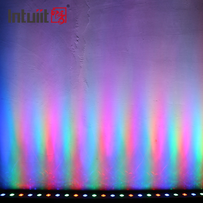 قضبان إضاءة LED احترافية 24 * 0.5 وات DMX RGB LED ستروب أضواء الجدار غسالة