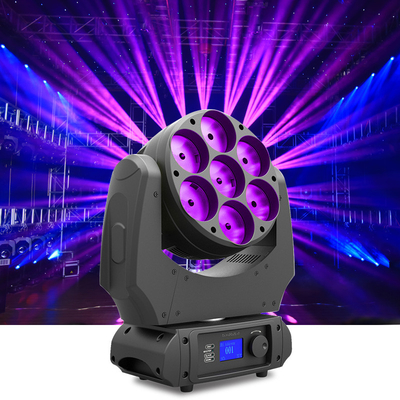 7x40w RGBW 4 في 1 غسيل شعاع LED متحرك مصباح الرأس مع زوم DJ نادي ديسكو ضوء