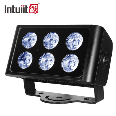 6x5W ضوء الطقس الخارجي المقاوم للماء DMX512 RGBW ضوء الطوفان LED فيلا ساحة بناء جسر مشروع إضاءة المناظر الطبيعية ضوء الطوفان اللون