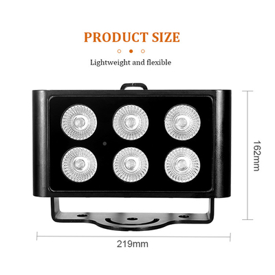 6x5W ضوء الطقس الخارجي المقاوم للماء DMX512 RGBW ضوء الطوفان LED فيلا ساحة بناء جسر مشروع إضاءة المناظر الطبيعية ضوء الطوفان اللون