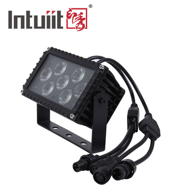 7x3W IP66 مصابيح الفيضانات الخارجيّة المُحرّكة تستخدم مصابيح LED الخارجيّة بزاوية 25 درجة التصوير المعماري مصباح الفيضانات مصباح الواجهة