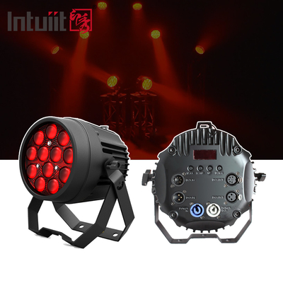12x10W RGBW 4in1 في الهواء الطلق IP65 مقاوم للماء الألومنيوم الصب الثقيل المسطح LED Par Light