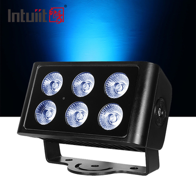 تصميم جديد للطابق الخارجي المعماري إضاءة المناظر الطبيعية LED زاوية شعاع ضيقة IP65 6 * 5W RGBW DMX512 مصابيح LED