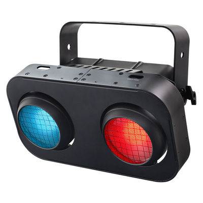 Dmx512 ستروب أمبر أبيض دافئ 2x90W 2 عيون مدعومة للجمهور العمياء الضوء مدعوم كوب العمياء