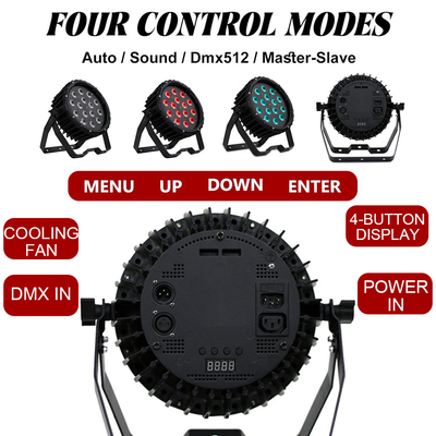 مصابيح الدي جي بار للمسرح - 90W LED Par Can Light RGBW DMX Control Uplights لحفلات الزفاف في الكنيسة