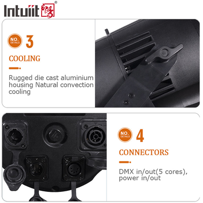 IP65 DMX Led Cob 200w Par الإضاءة في الخارج أضواء عيد الميلاد RGBW