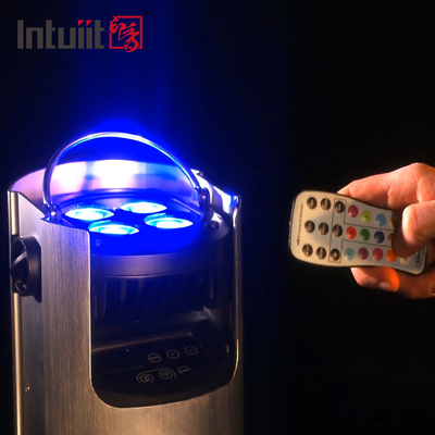 4x12W 4 في 1 RGBW Dj حفل زفاف بطارية مدفوعة بالضوء LED Uplight WIFI لاسلكي Dmx ديسكو