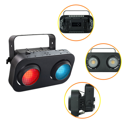 200W Cob LED Par Can Stage Light White أو RGB 2 Eyes LED Blinder Light DMX أضواء الجمهور