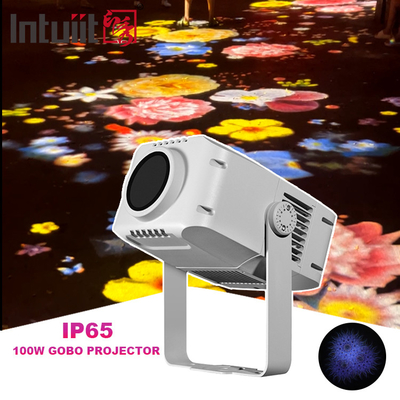 ضوء إعلانات خارجية دائرة الدوران 100W مضاد للماء LED Gobo Logo Projector light