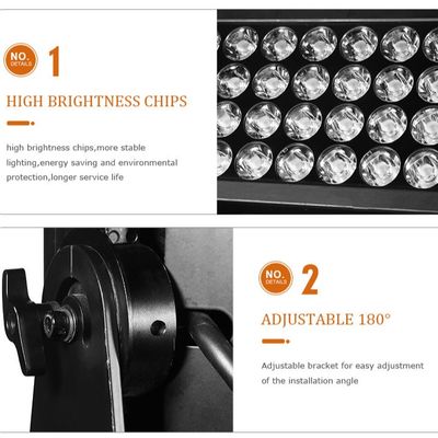 IP65 غسيل 48x40W مدينة اللون المرحلة RGBW 4 في 1 LED الجدار غسالة ضوء