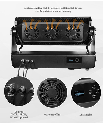 DMX512 1500W RGBW 4in1 IP65 مقاوم للماء DJ حفل زفاف مدينة غسالة الحائط في الهواء الطلق LED غسل ضوء الفيضان