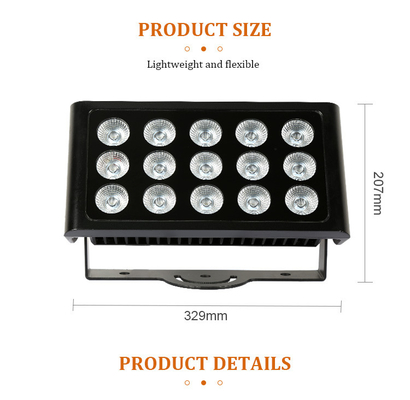 80W خارجية IP65 مربع DMX RGBW LED ضوء الفيضانات لمبنى واجهة LED غسالة الحائط