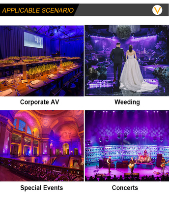 ضوء IP65 LED Rgbwauv 18 * 20w DMX للخارج