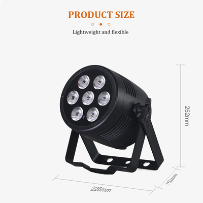 مضاد للماء اللاسلكي DMX في الهواء الطلق 7x20W RGBWA UV 6in1 IP65 LED Par Light Uplight خارجية
