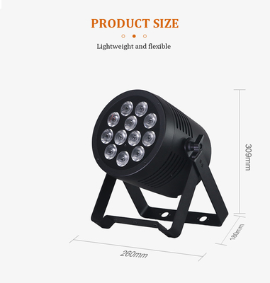 IP65 مضاد للماء في الهواء الطلق DJ مصابيح المرحلة 12x20W RGBWA UV 6in1 ألومنيوم LED Par دون ضوضاء ديسكو غسل تأثير مع DMX512