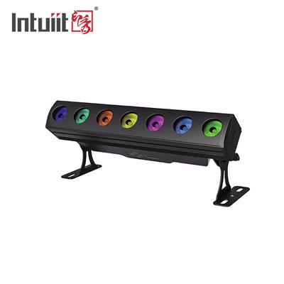 DMX Rgbw تغيير اللون 7x15W غسل شريط الضوء Ip65 LED غسالة الحائط في الهواء الطلق