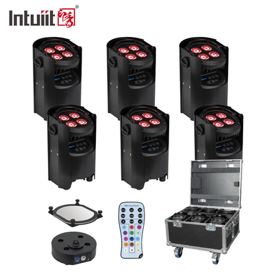 4x12W 4 في 1 RGBW Led Uplights المسرح Par Party بطارية تعمل بالبطارية لاسلكية Par Led Wedding Dj Uplights