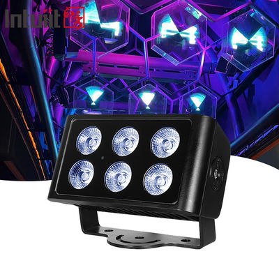 6x5W ضوء الطقس الخارجي المقاوم للماء DMX512 RGBW ضوء الطوفان LED فيلا ساحة بناء جسر مشروع إضاءة المناظر الطبيعية ضوء الطوفان اللون