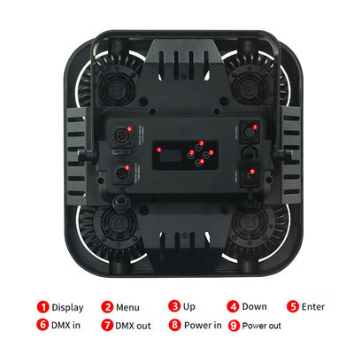 أضواء كاشفة مقاومة للماء 4 عيون ضوء كاشف للمسرح 4x90 واط Dmx512 Led جمهور Cob ضوء كاشف