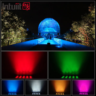 15x5W RGBW 4-in-1 IP65 ضوء الفيضانات LED الخارجي ️ DMX512 ضوء عريض مقاوم للماء للحديقة والمسرح وإضاءة المباني