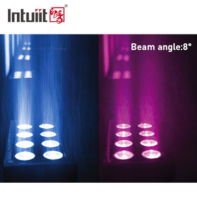 8x15W بطارية مدعومة بالكهرباء LED Flood Light للخارج اللاسلكي RGBW 4in1 قابل لإعادة الشحن Uplight Par Luces LED para Fiestas DJ