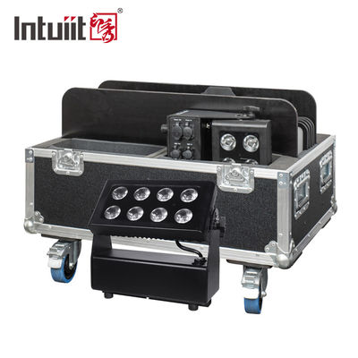 8x15W بطارية مدعومة بالكهرباء LED Flood Light للخارج اللاسلكي RGBW 4in1 قابل لإعادة الشحن Uplight Par Luces LED para Fiestas DJ