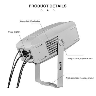 100W خارجية مضادة للماء LED مشروع موجة المياه الأزرق الديناميكية التموج تأثير المرحلة غوبو ضوء الإسقاط أضواء