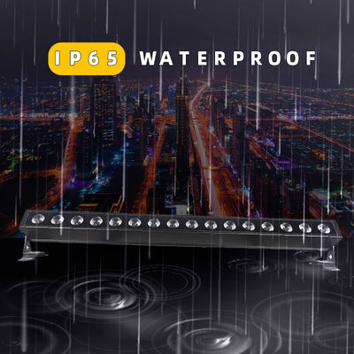 16*5 واط مصباح غاسل جداري LED RGB DMX IP65 هيكل من الألومنيوم إضاءة خارجية مقاومة للماء إضاءة غسل الجدران DMX512 إضاءة خارجية للمباني