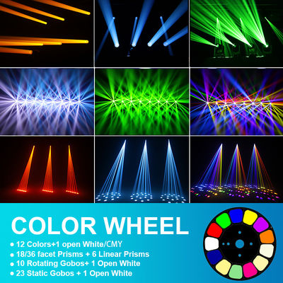 مصدر ضوء ليزر 100 واط مخصص لمسرح المنشور شعاع ليزر 100 واط DMX512 ضوء متحرك رأس ليزر IP66