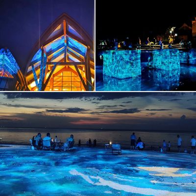 400w Led Outdoor Ip65 Water Ripple Gobo Projector Ocean Ripple Led Water Wave Light تأثير أضواء المسرح