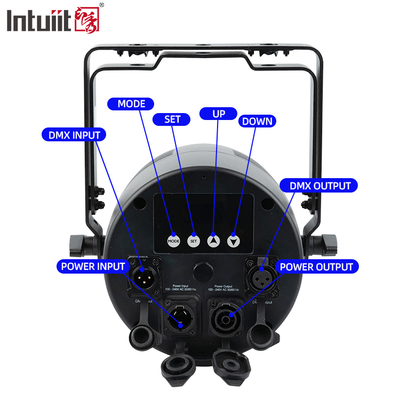 IP65 LED Par Light مقاوم للماء IP65 تصنيف خارجي 12x20W RGBWA-UV 6in1 مرحلة الضوء DMX512