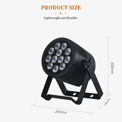 IP65 LED Par Light مقاوم للماء IP65 تصنيف خارجي 12x20W RGBWA-UV 6in1 مرحلة الضوء DMX512