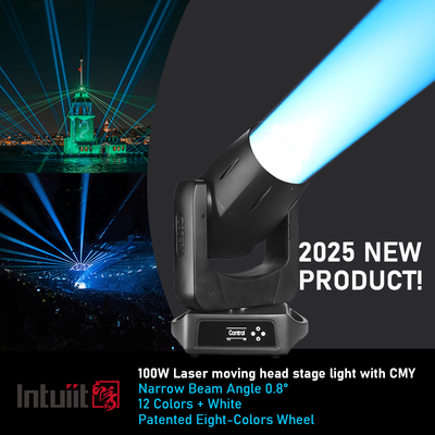 مصباح رأس متحرك بشعاع ليزر جديد IP66 مقاوم للماء بقوة 100 واط معدات إضاءة المسرح Dmx الخارجية