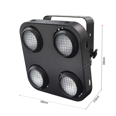 IP65 2in1 Amber & Warm White Waterproof Cob Stage Blinder Light 4x90W 4Eyes Audience Dmx512 LED COB Blinder Light الضوء المضطرب للماء