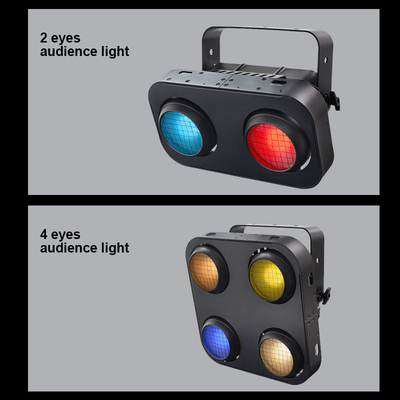 IP65 2in1 Amber & Warm White Waterproof Cob Stage Blinder Light 4x90W 4Eyes Audience Dmx512 LED COB Blinder Light الضوء المضطرب للماء