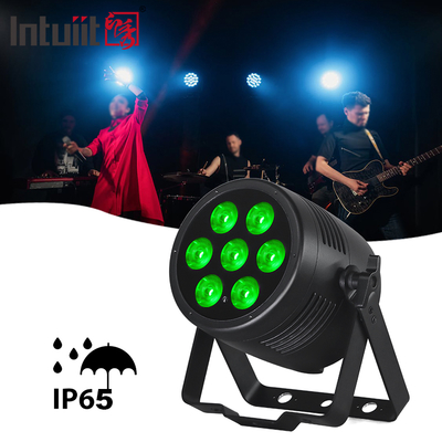 7 * 20W 6in1 LED خارجية خارجية IP65 مقاومة للماء RGBWA-UV DMX 512 ضوء التحكم