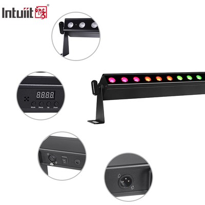 IP20 24x2W RGBW 4in1 بطارية الطاقة التحكم الذكي الصوت النشط LED غسالة الحائط ضوء شريط
