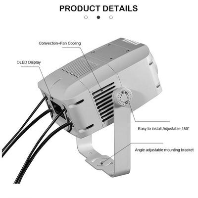 جهاز عرض شعار Gobo بقوة 100 واط - IP65 خارجي DMX512 عرض نمط مخصص للإعلانات والمباني والفعاليات