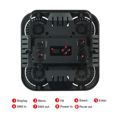 أضواء نادي ليلي مقاومة للماء Dmx 4*90 واط بأربعة عيون IP65، أضواء خارجية للحفلات، أضواء COB