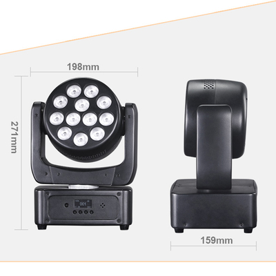 أضواء رأس متحرك 12*8 واط أضواء مسرح LED RGBW إضاءة دي جي DMX 512 تنشيط الصوت للحفلات والزفاف والكنيسة وعرض الفرقة الحية