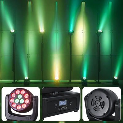 12*8 واط رأس متحرك ضوء LED DJ RGBW غسل شعاع DMX512 صوت مفعل إضاءة المسرح لحفلات الزفاف والديسكو
