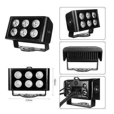 6x5W خارجية IP65 مربع DMX RGBW LED ضوء الفيضانات لمبنى واجهة LED غسالة الحائط ضوء الفيضان