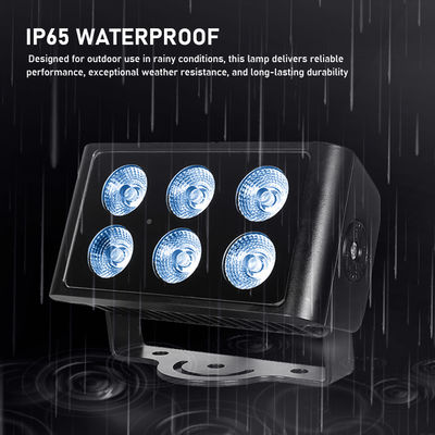 6x5W RGBW 4in1 LED للخارج ضوء الفيضانات IP65 مقاوم للماء DMX512 معماري غسل الضوء غسالة الحائط للمبنى واجهة الحديقة