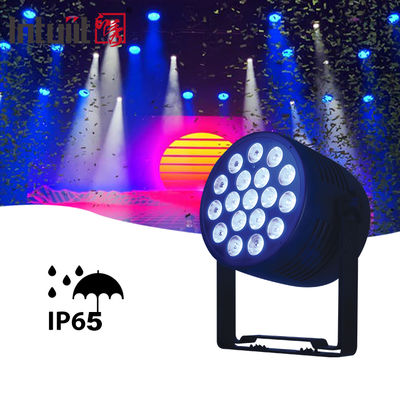 IP65 أضواء LED خارجية - 18x20W RGBWA UV 6in1 ضوء مسرح DJ مقاوم للماء صوت نشط دعم RDM تلقائي ودعم DMX التحكم أضواء عالية للزفاف عيد الميلاد الموسيقى الضوء العرض الحفلات الإضاءة المسرحية
