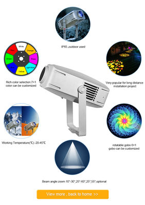 جهاز عرض شعار LED خارجي مقاوم للماء بقوة 400 واط، IP65، لإسقاط المناظر الطبيعية بتأثير Gobo