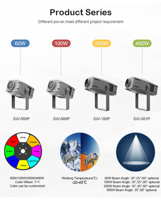 IP65 200W المهنية المضادة للماء في الهواء الطلق LED تأثير موجة المياه المشروع ضوء عيد الميلاد مصابيح الضوء للزخرفة الحديقة