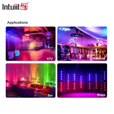 إضاءة جدارية LED RGB 24*2 واط بطول 1 متر، مقاومة للماء IP65، مع تحكم صوتي DMX، شريط إضاءة RGBW لحفلات الزفاف مع جهاز تحكم عن بعد
